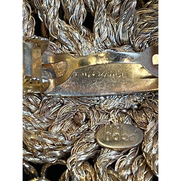 VTG. Hobé Gold-Toned Woven Sunburst Hair Cip Barrette Mid Century Modern RARE - Picture 8 of 8